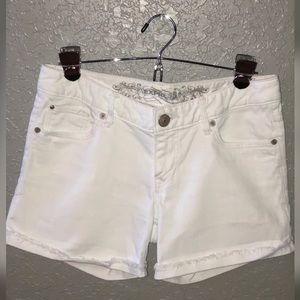 Express White Denim Shorts